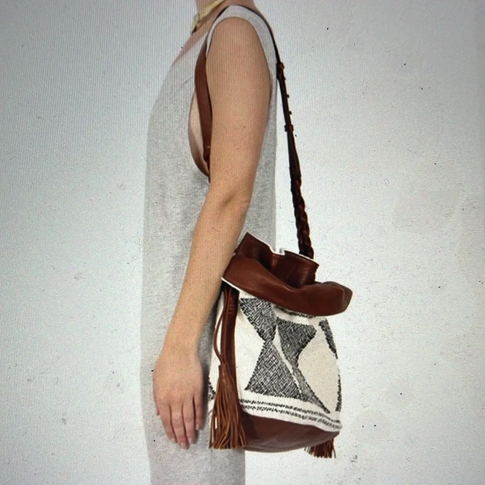 ULLA JOHNSON Seneca Bag Cotton Leather